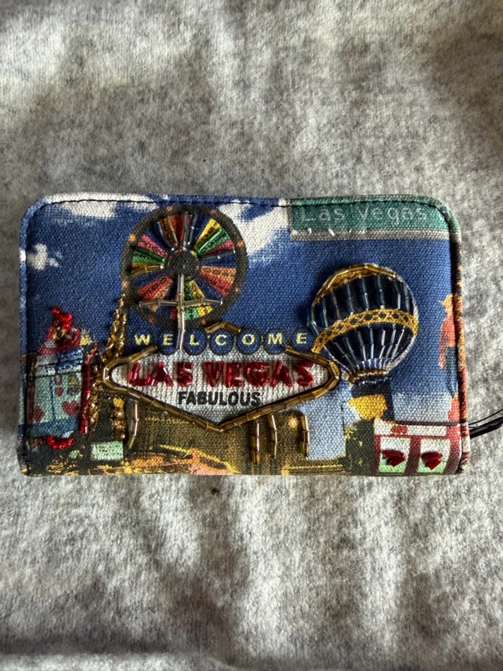 Las Vegas Wallet with Colorful Print.